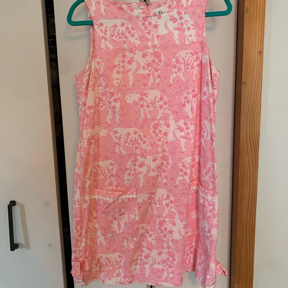 Vintage Lily Pulitzer Pink Elephant Dress